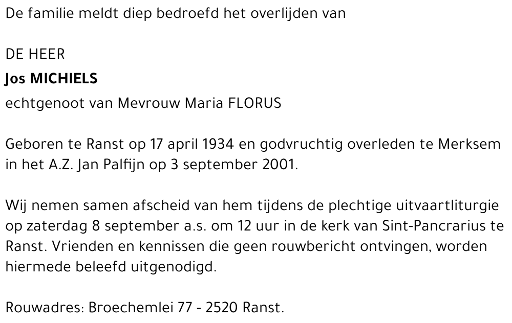 JOS MICHIELS