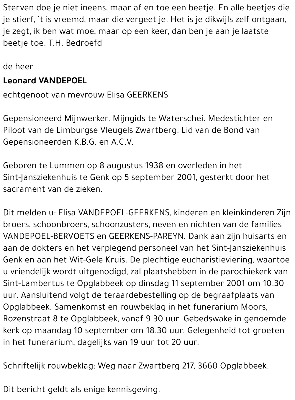 Leonard Vandepoel