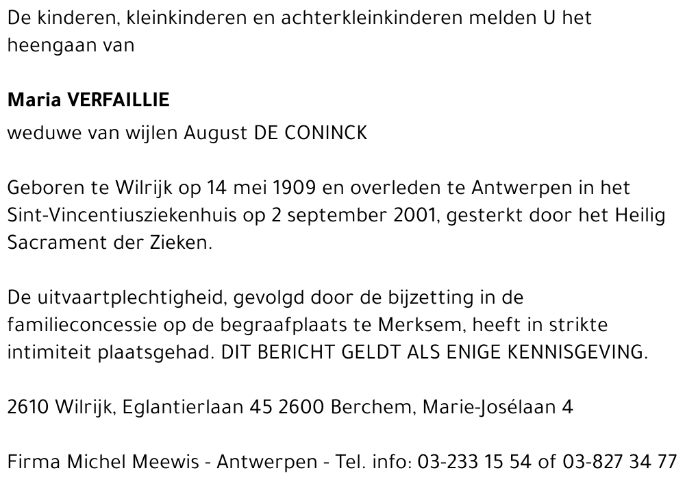 Maria VERFAILLIE