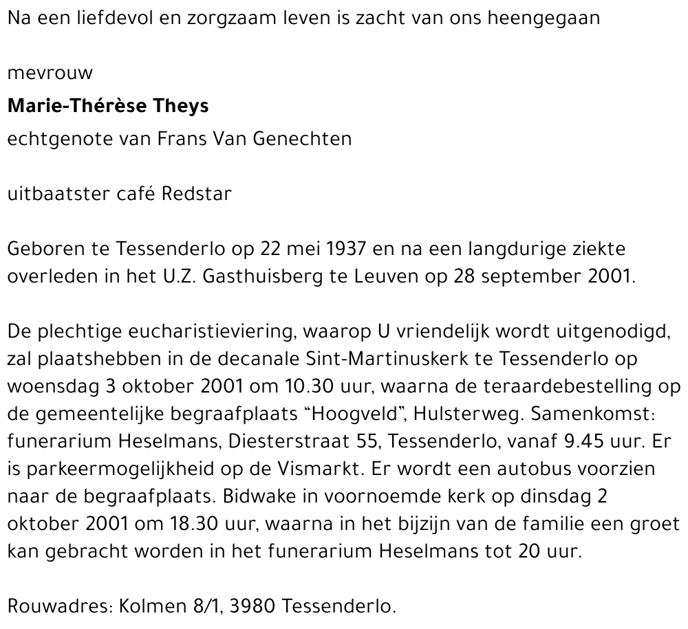 marie-thérèse Theys