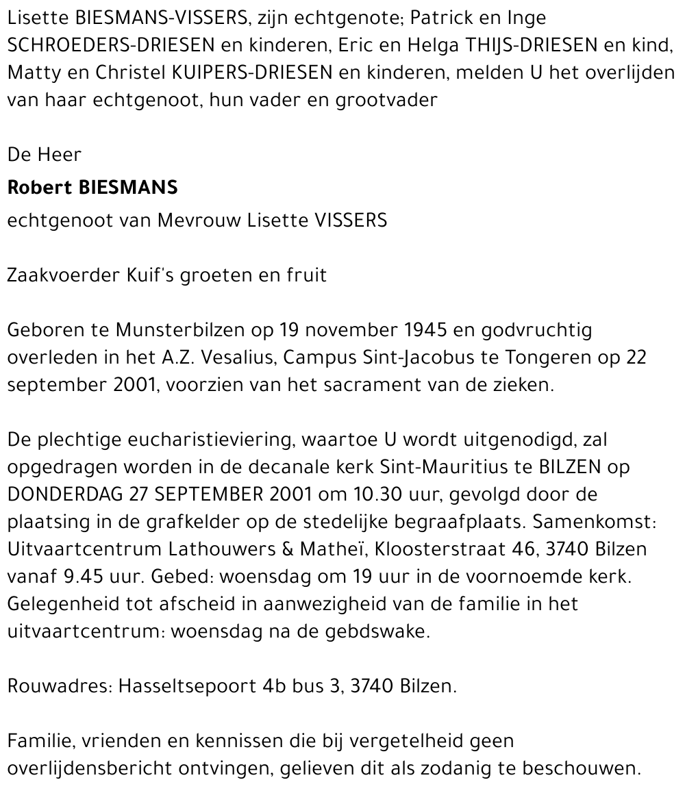 Robert BIESMANS