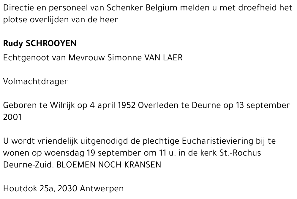 Rudy SCHROOYEN