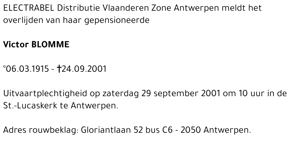 VICTOR BLOMME