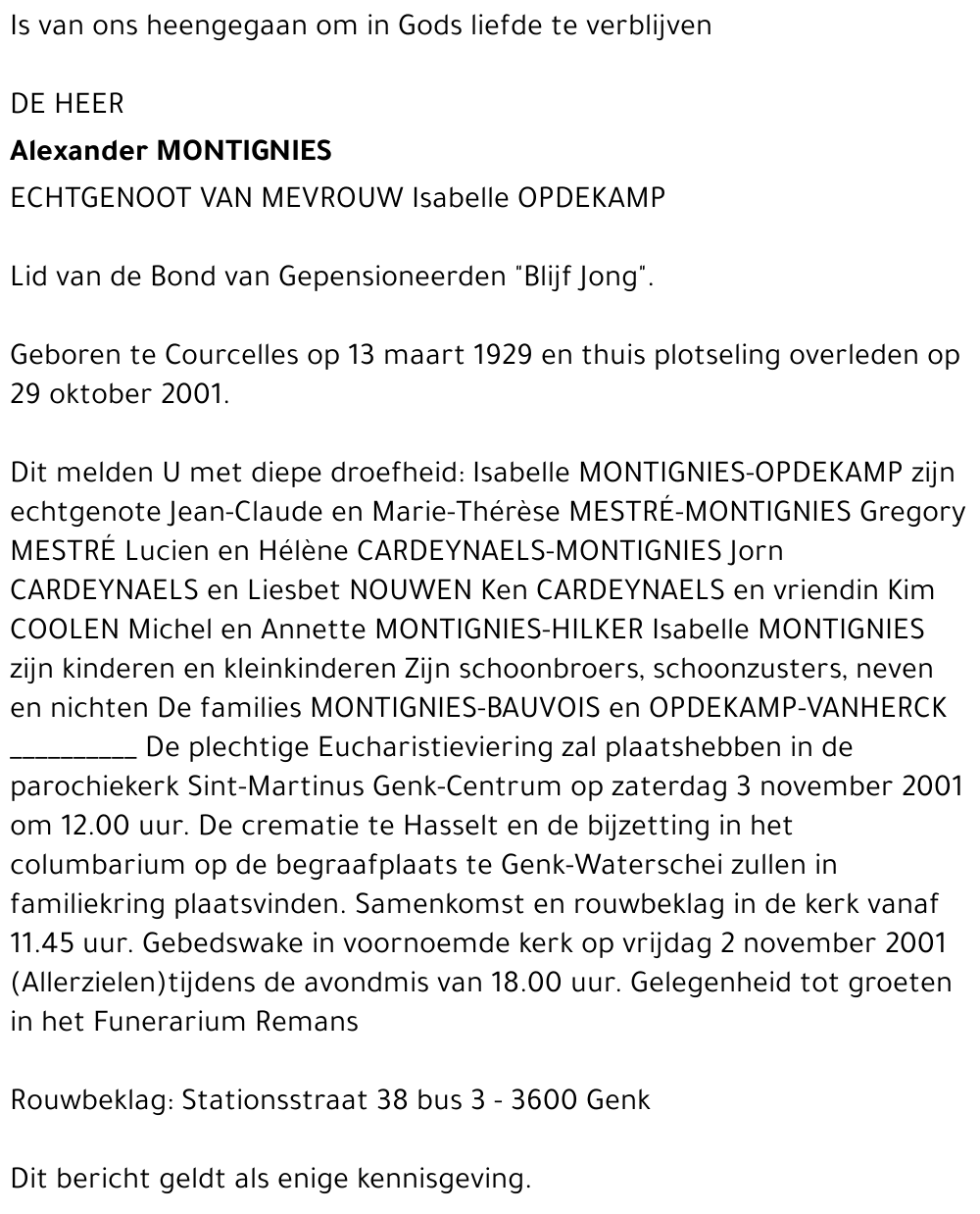 Alexander MONTIGNIES