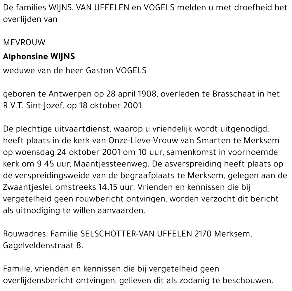 Alphonsine Wijns