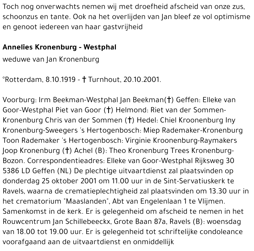 Annelies Kronenburg - Westphal