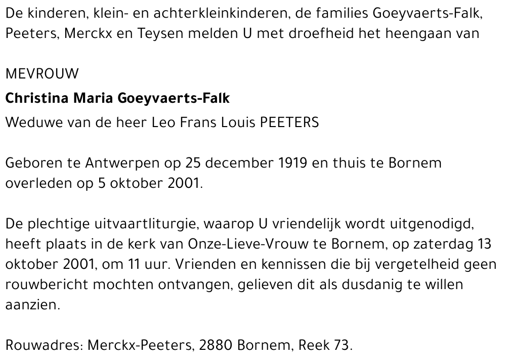 Christina Maria Goeyvaerts-Falk