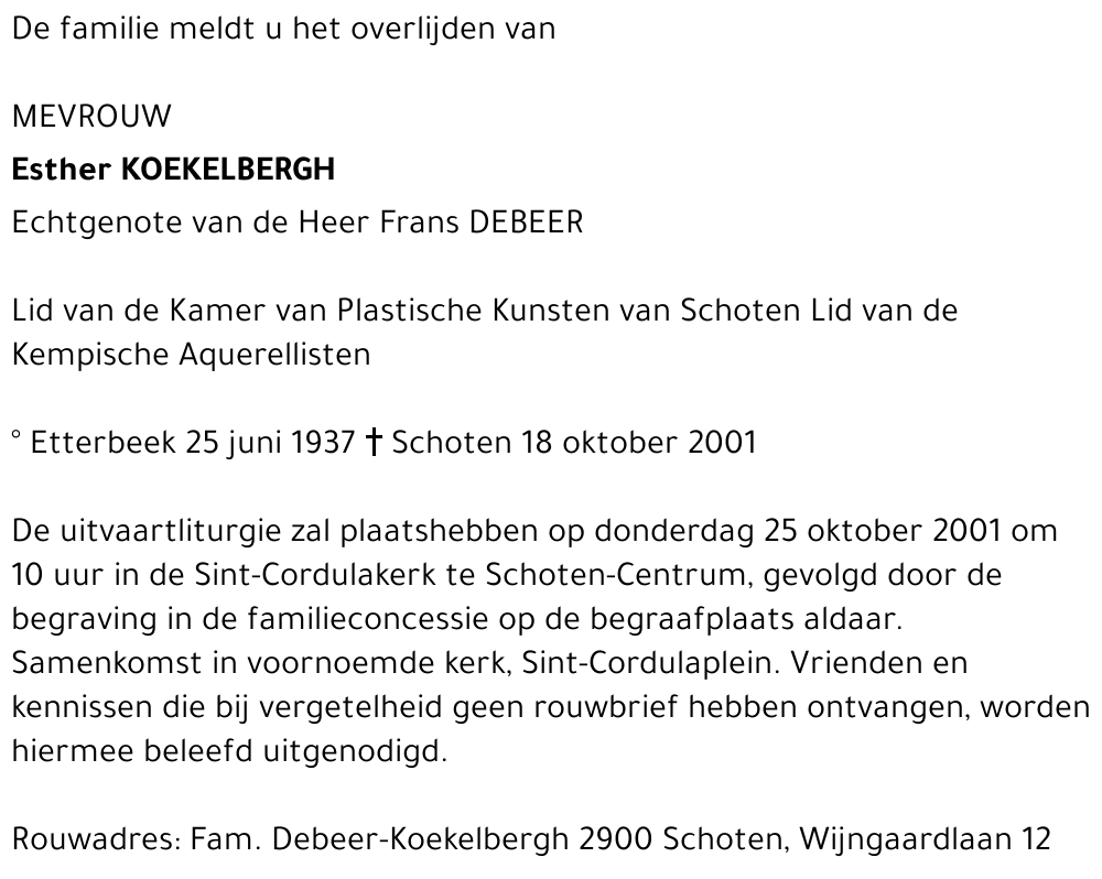 Esther KOEKELBERGH