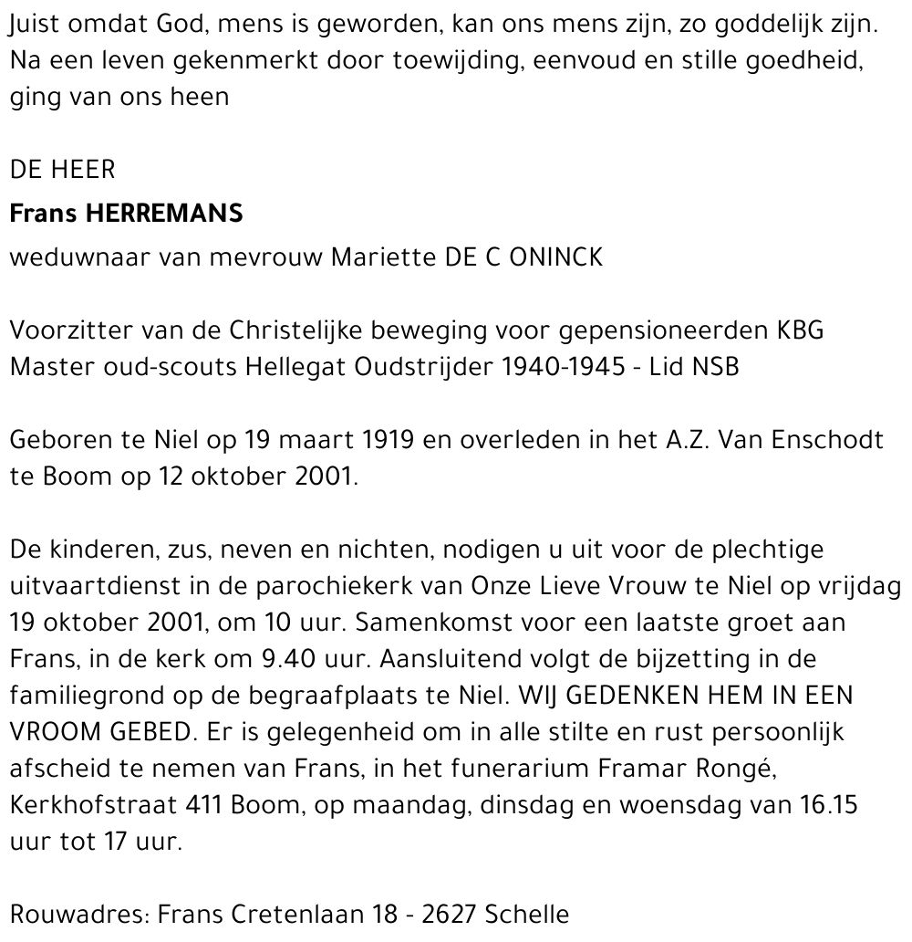 FRANS HERREMANS