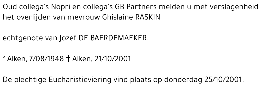 Ghislaine RASKIN