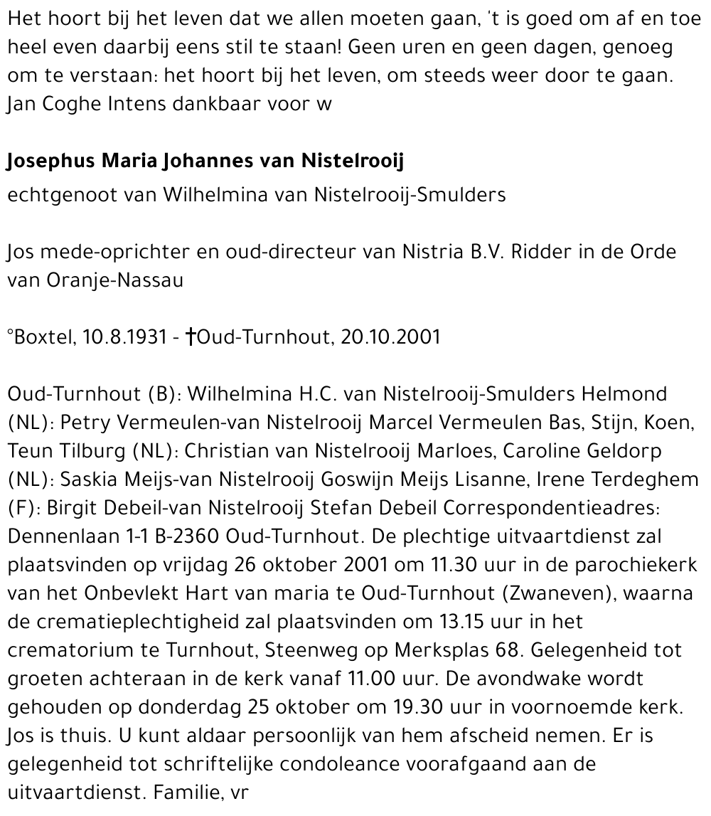 Josephus Maria Johannes van Nistelrooij