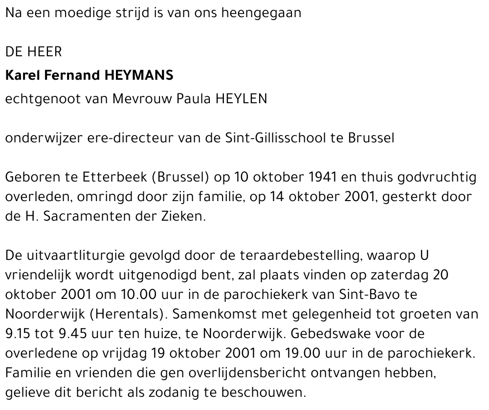 KAREL FERNAND HEYMANS
