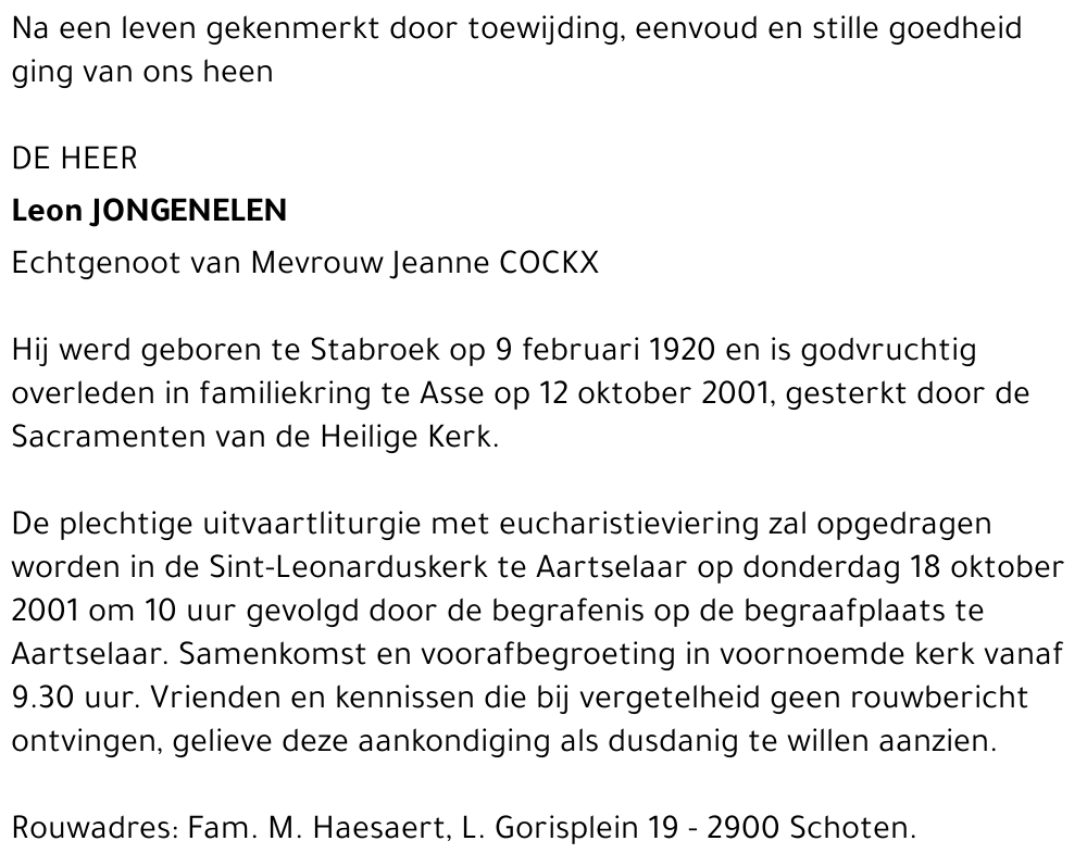 LEON JONGENELEN