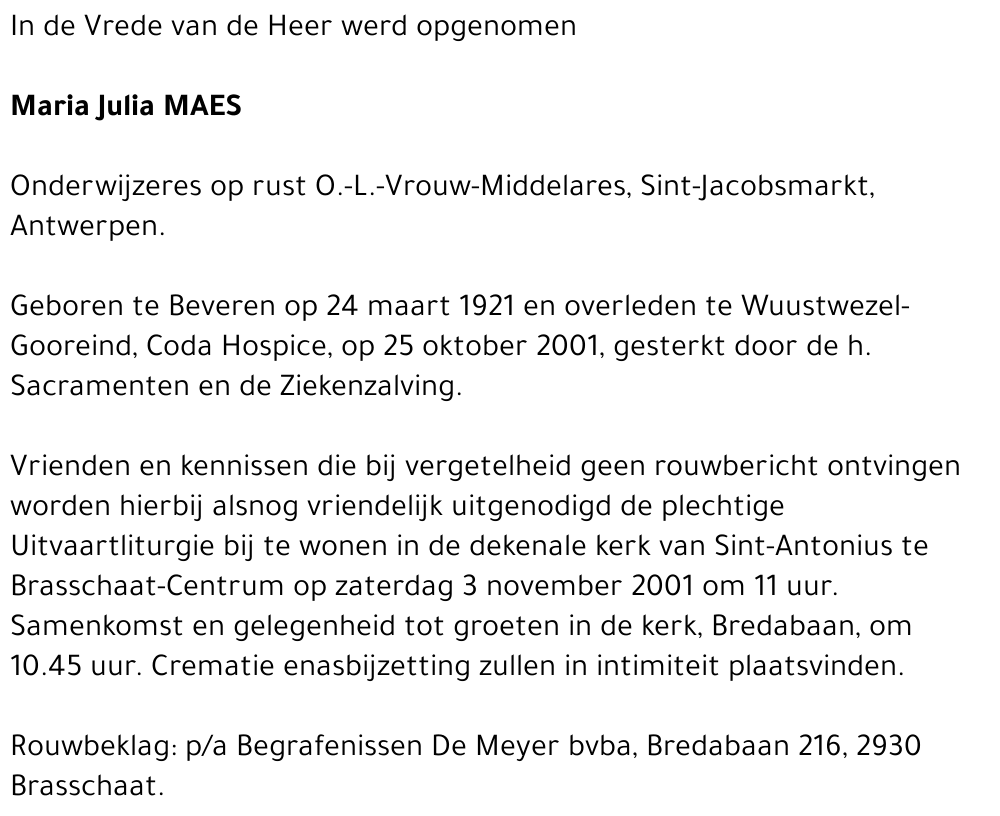 Maria Julia Maes