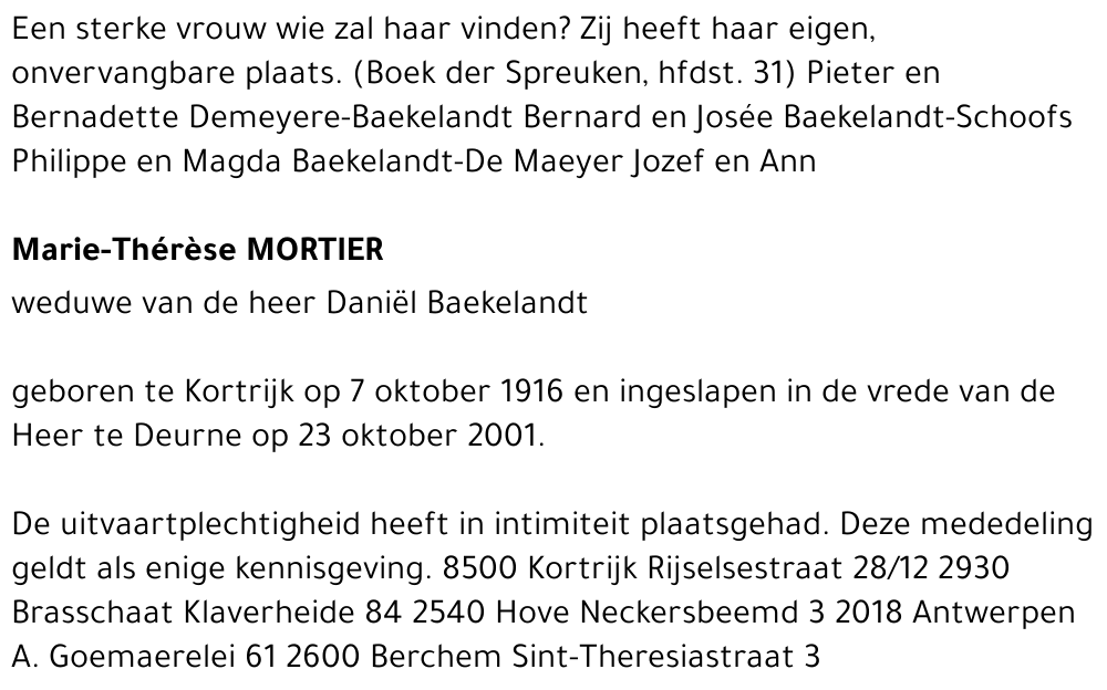 Marie-Thérèse Mortier