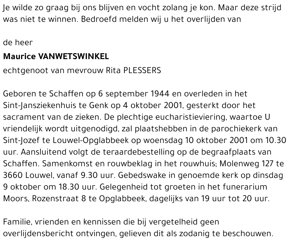 Maurice Vanwetswinkel