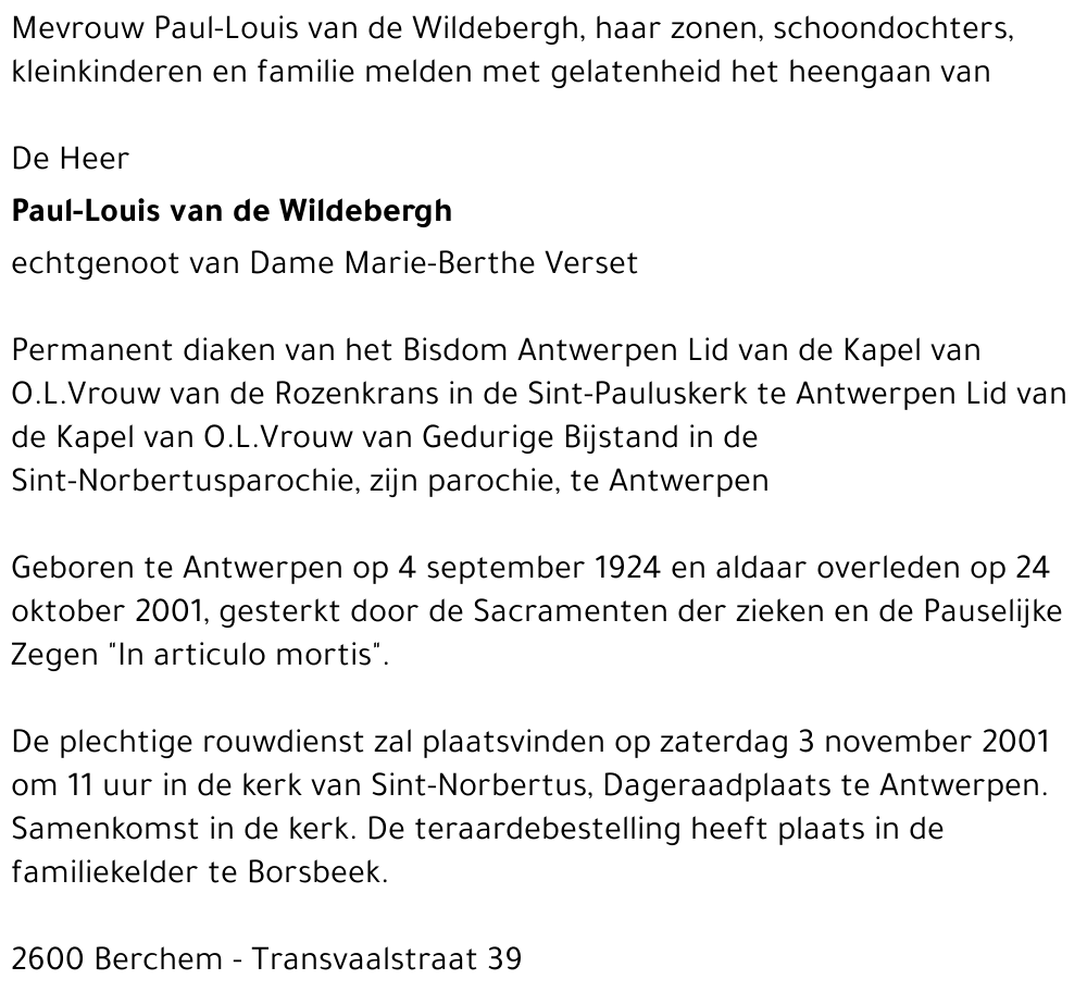 Paul-Louis van de Wildebergh