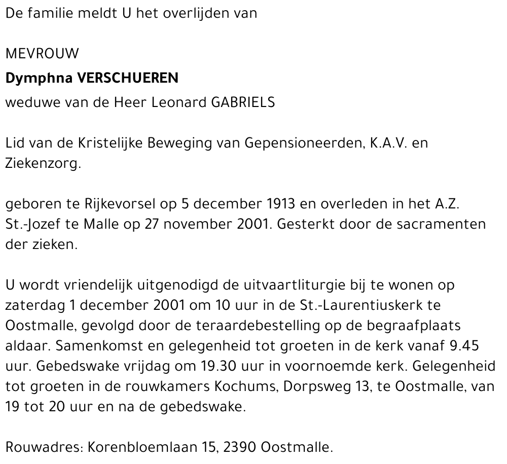 Dymphna Verschueren