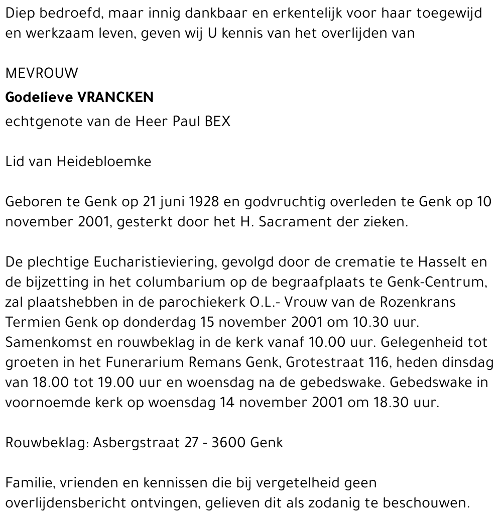 Godelieve VRANCKEN