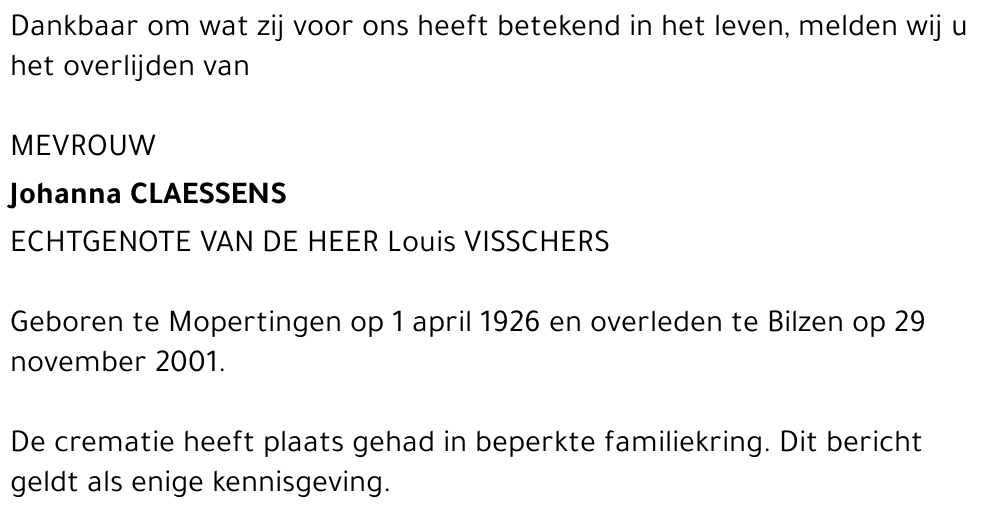 Johanna Claessens
