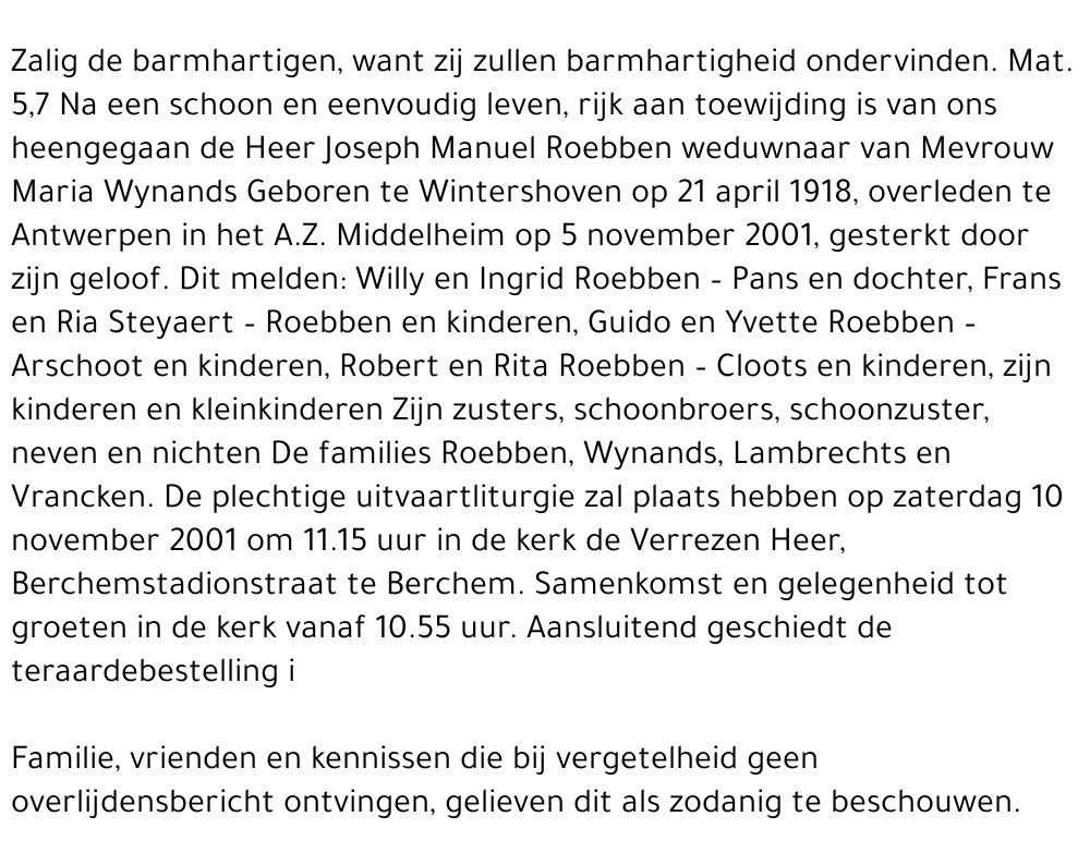 Josephus Manuel Roebben