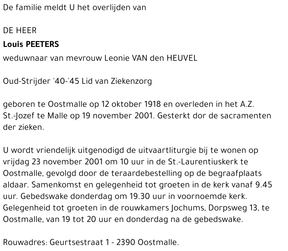 Louis PEETERS