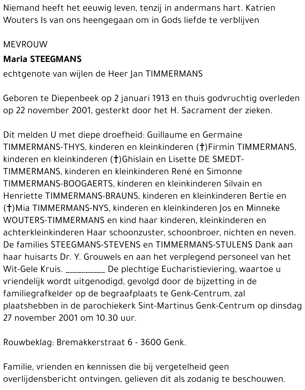 Maria STEEGMANS