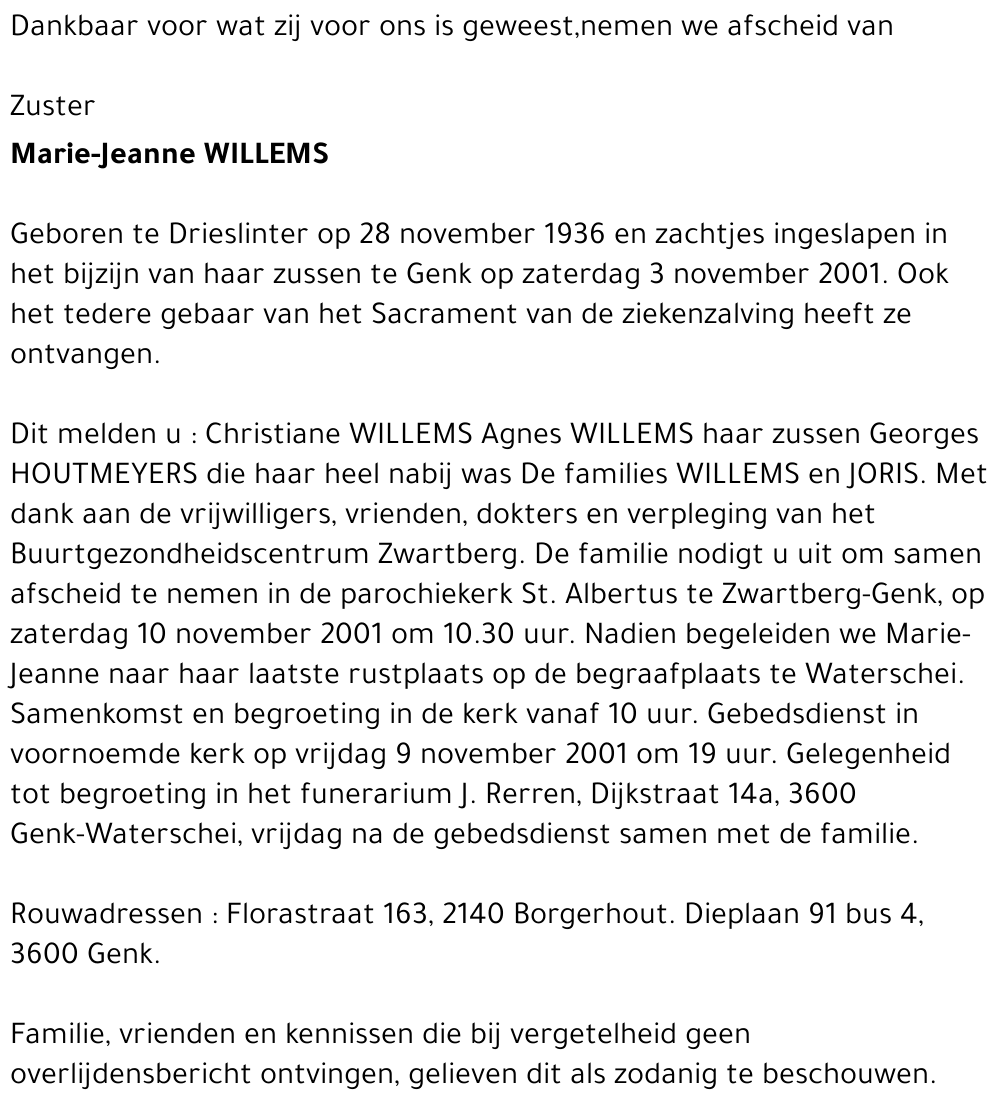 Marie-Jeanne WILLEMS