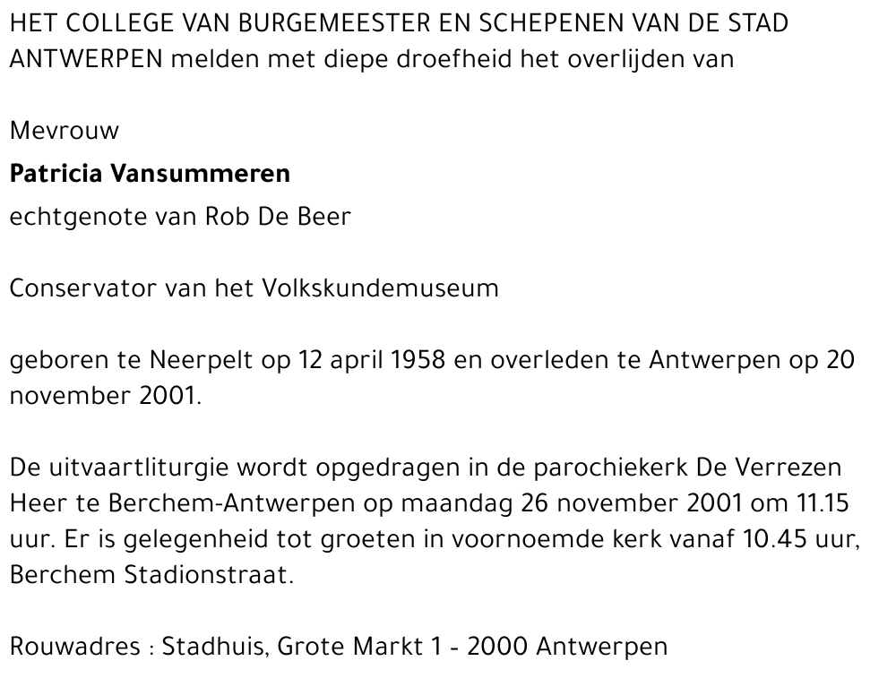 patricia vansummeren