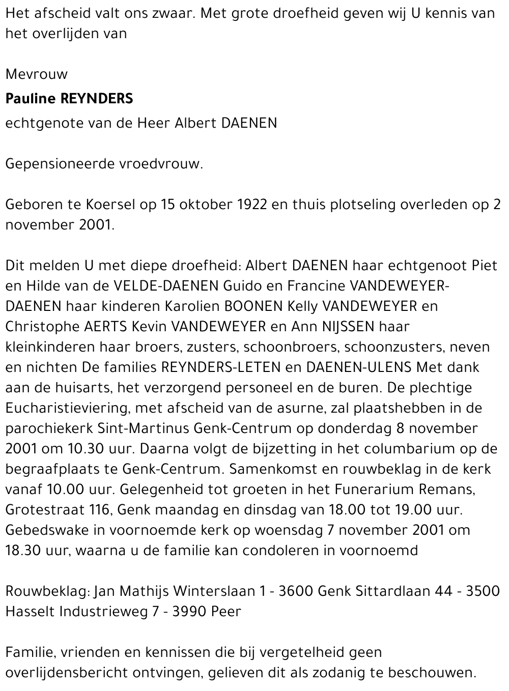 Pauline REYNDERS