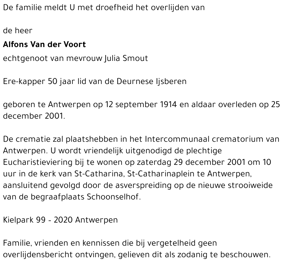 Alfons Van der Voort