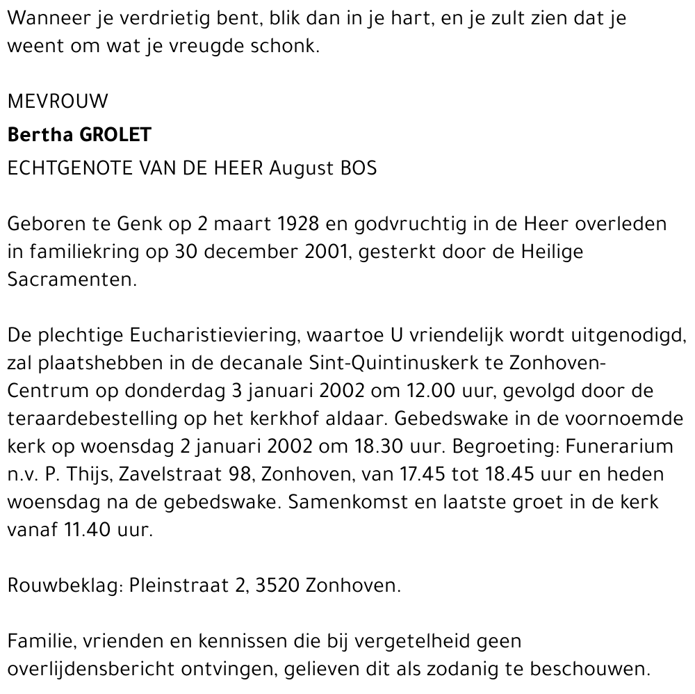 Bertha Grolet