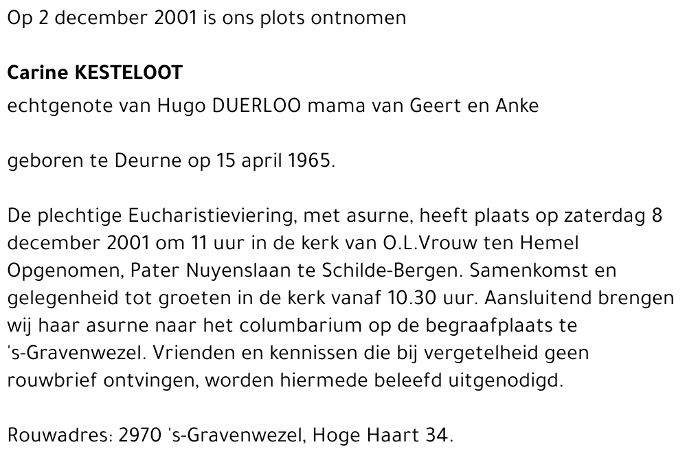 Carine KESTELOOT
