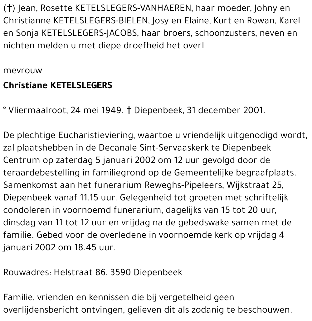 Christiane KETELSLEGERS