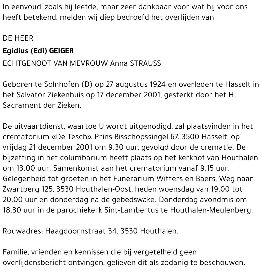 Egidius (Edi) GEIGER