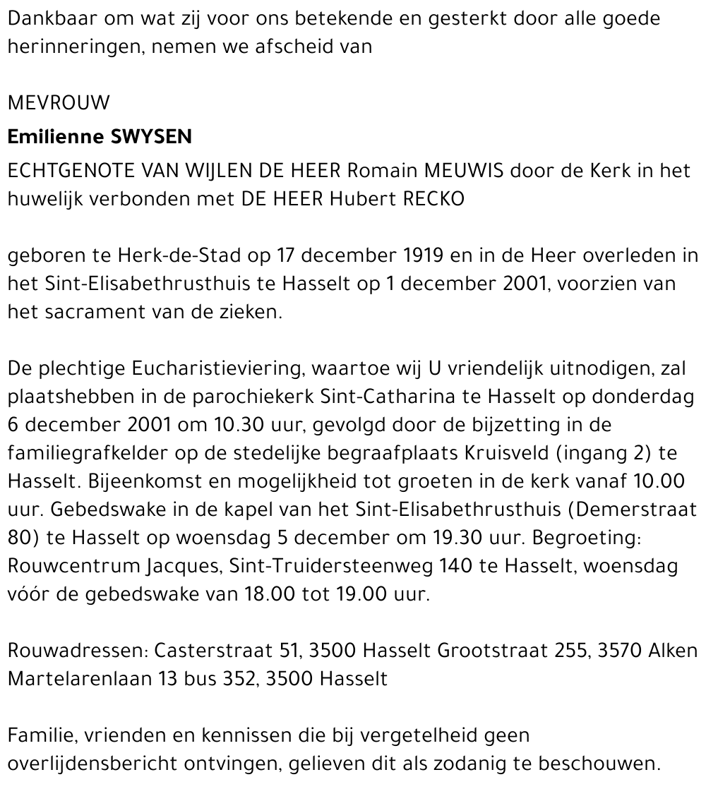 Emilienne Swysen