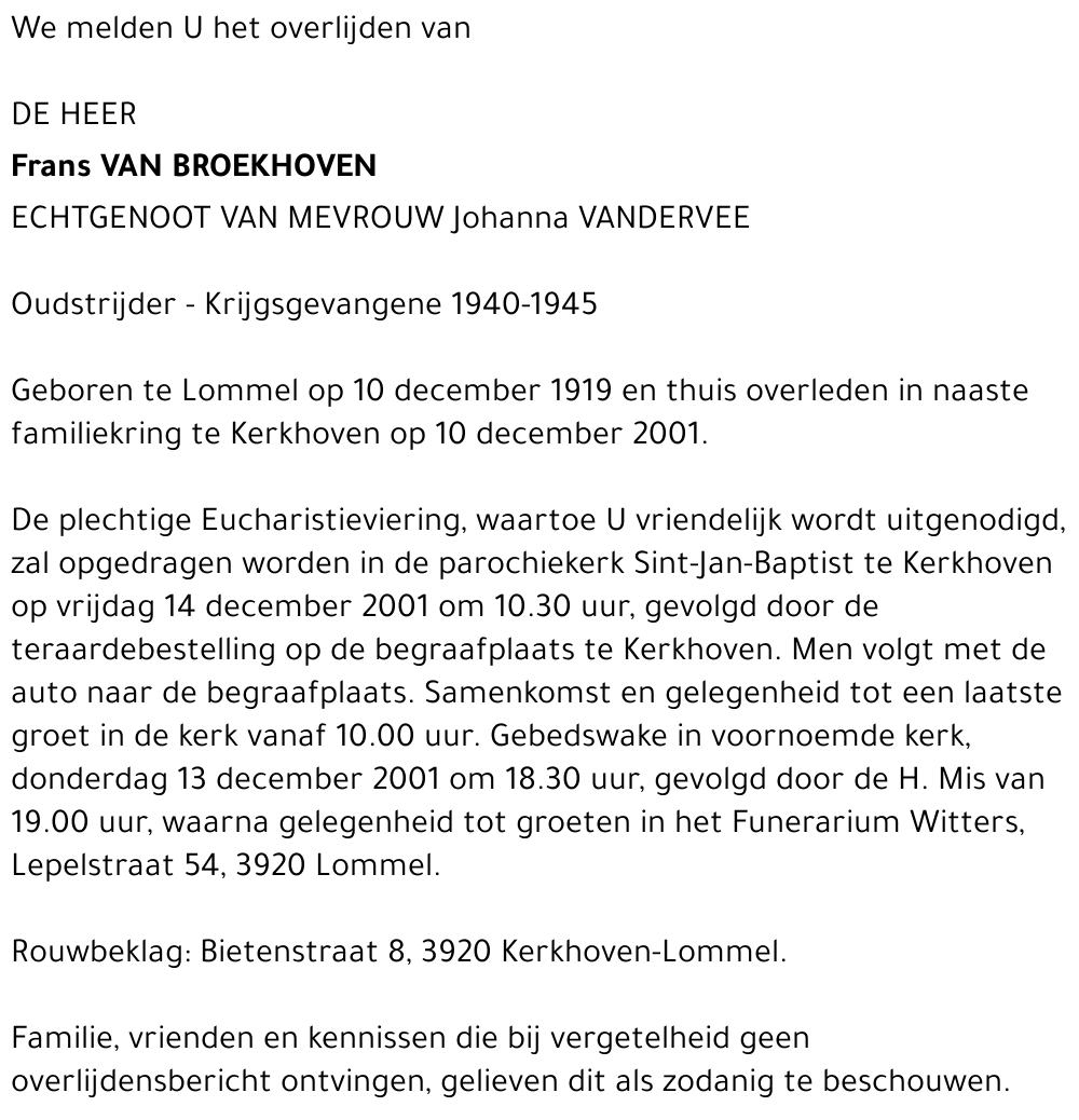 Frans Van Broekhoven