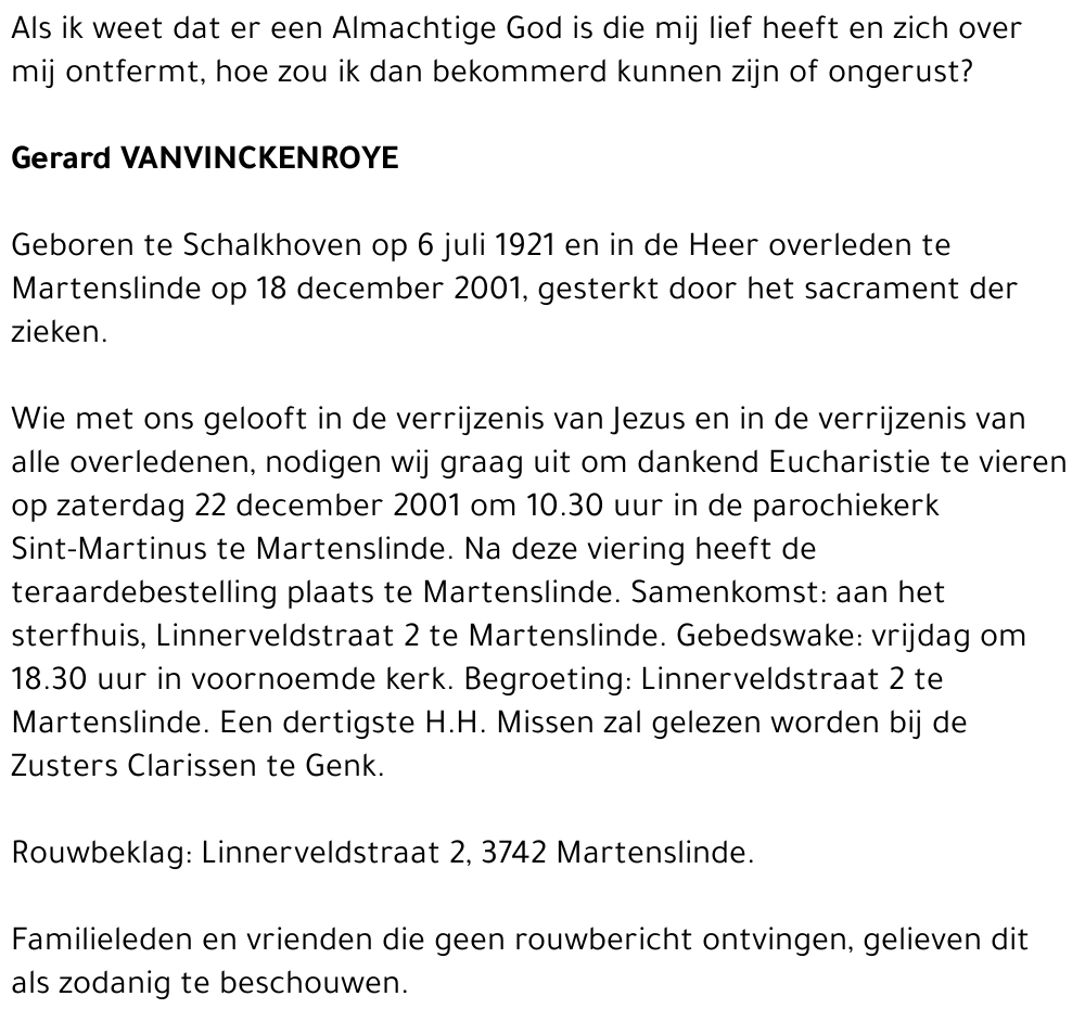 Gerard Vanvinckenroye