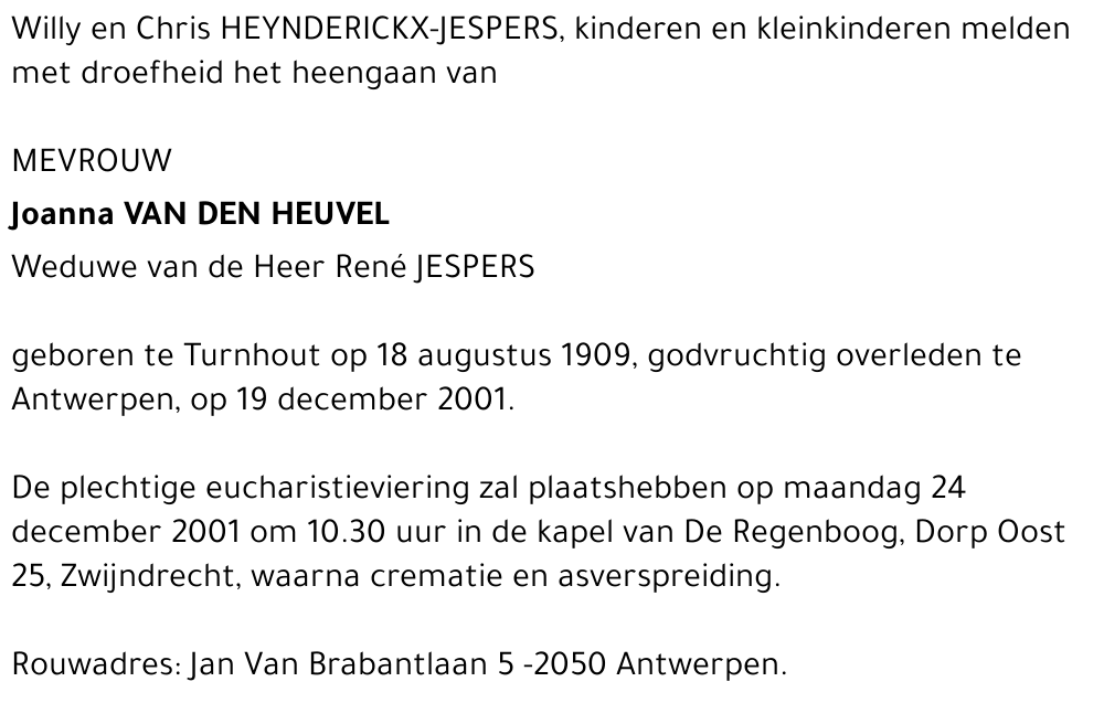 JOANNA VAN DEN HEUVEL