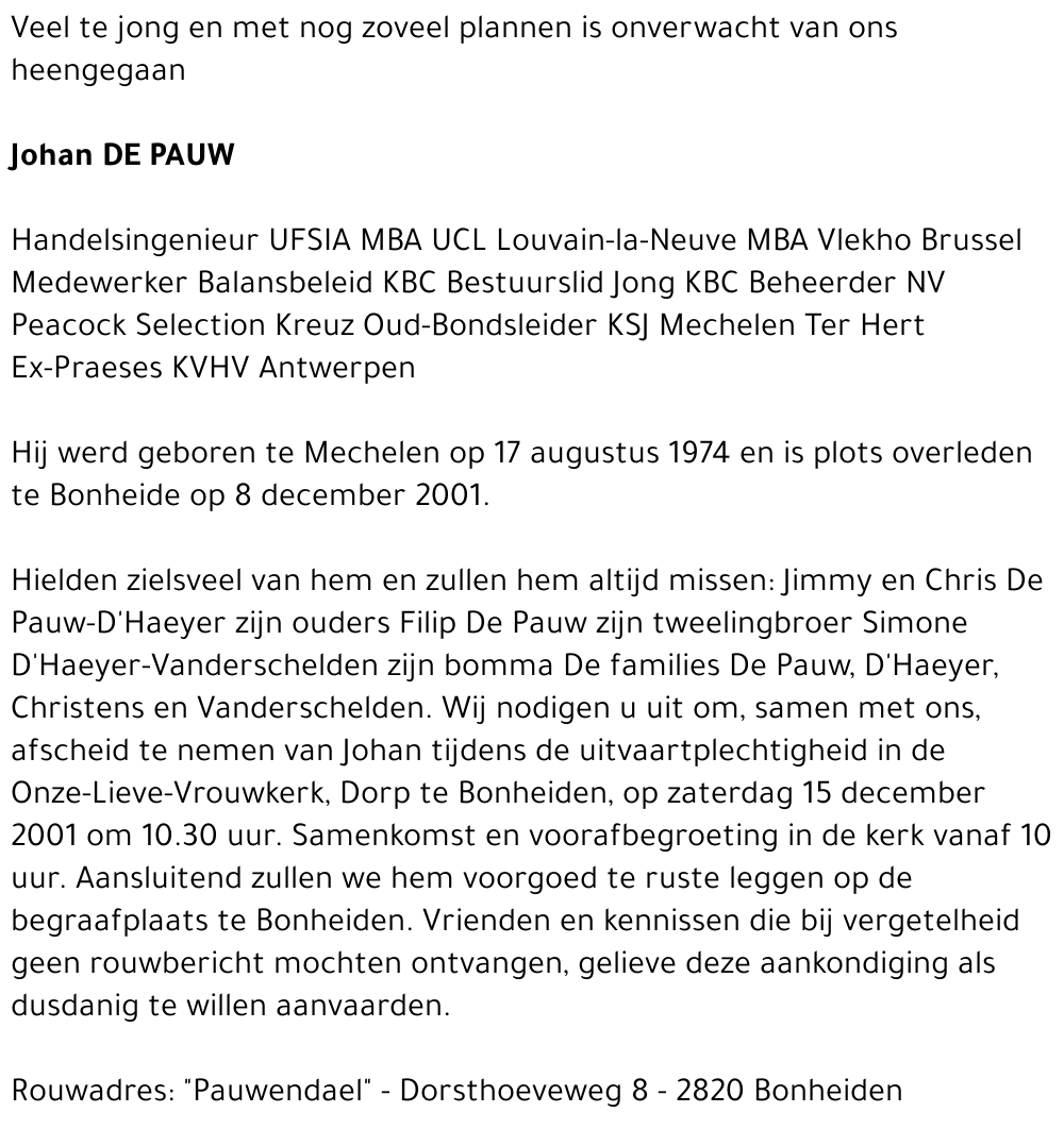 Johan DE PAUW