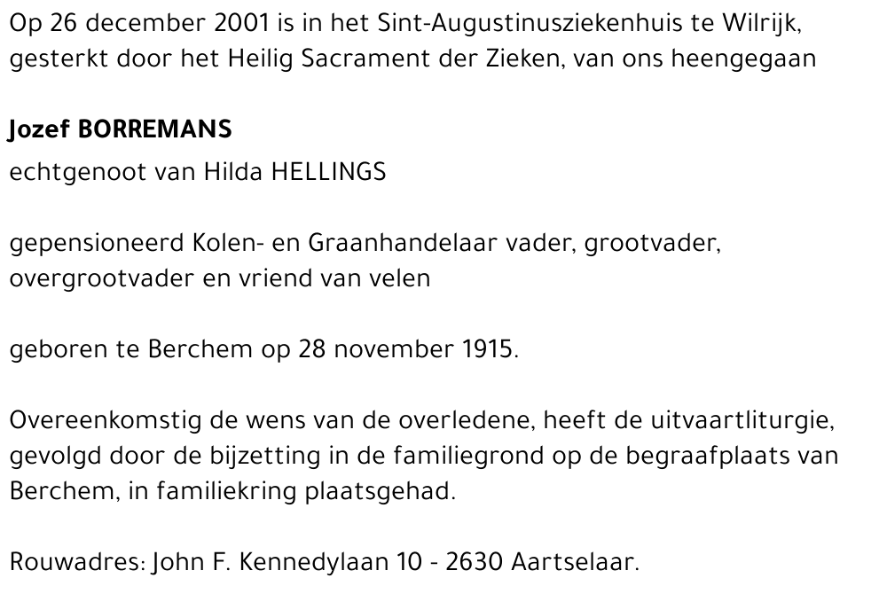 JOZEF BORREMANS