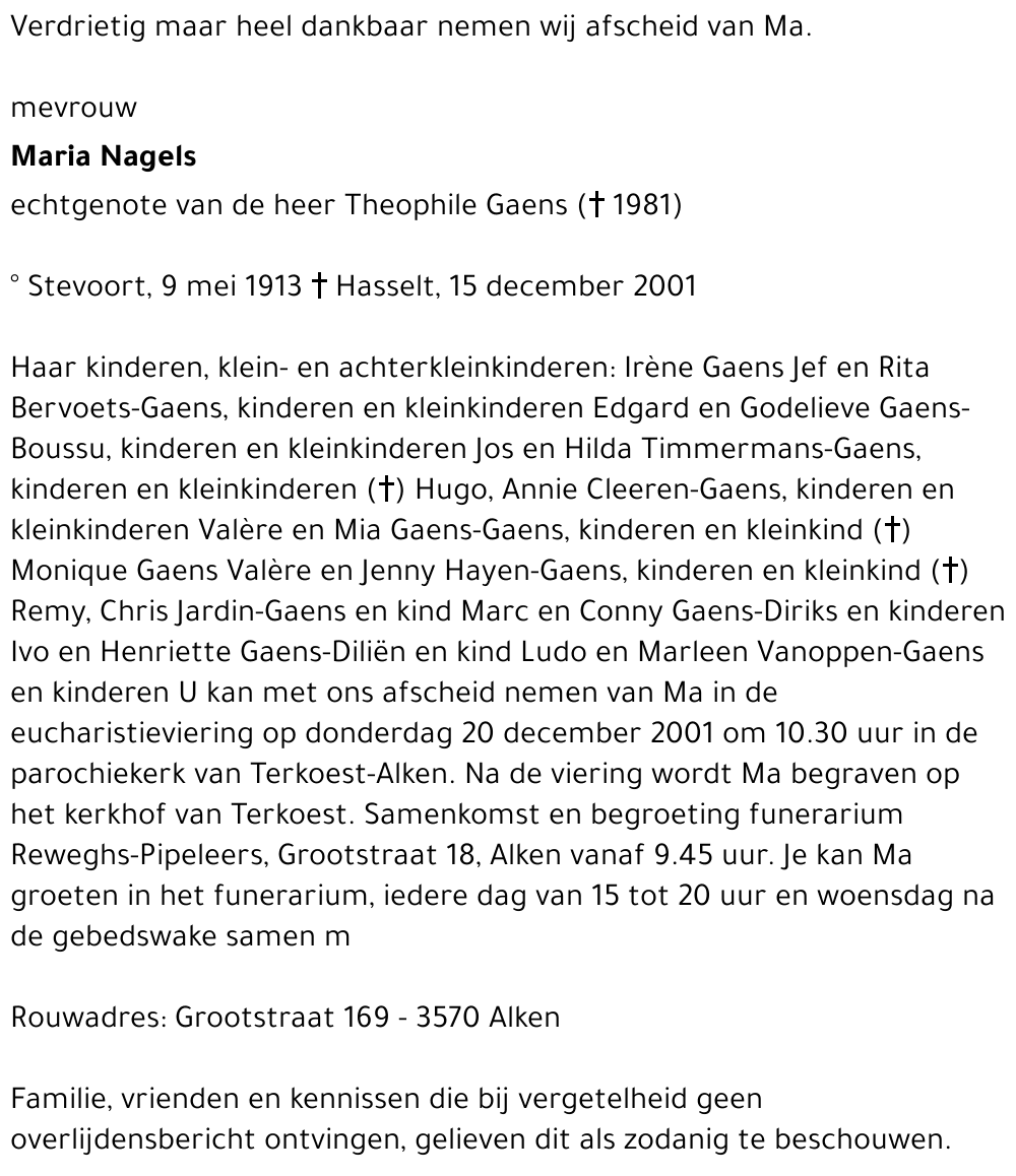 Maria NAGELS