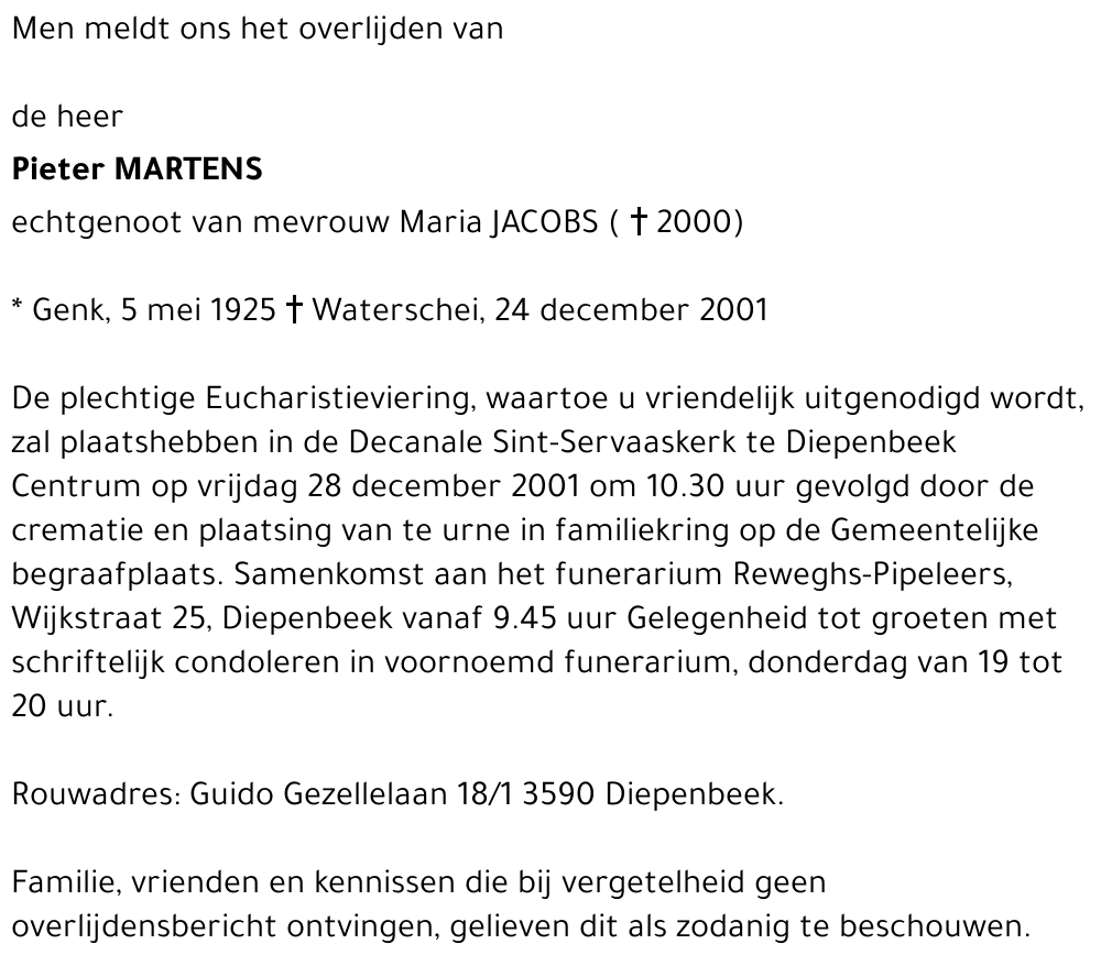 Pieter (Jef) Martens