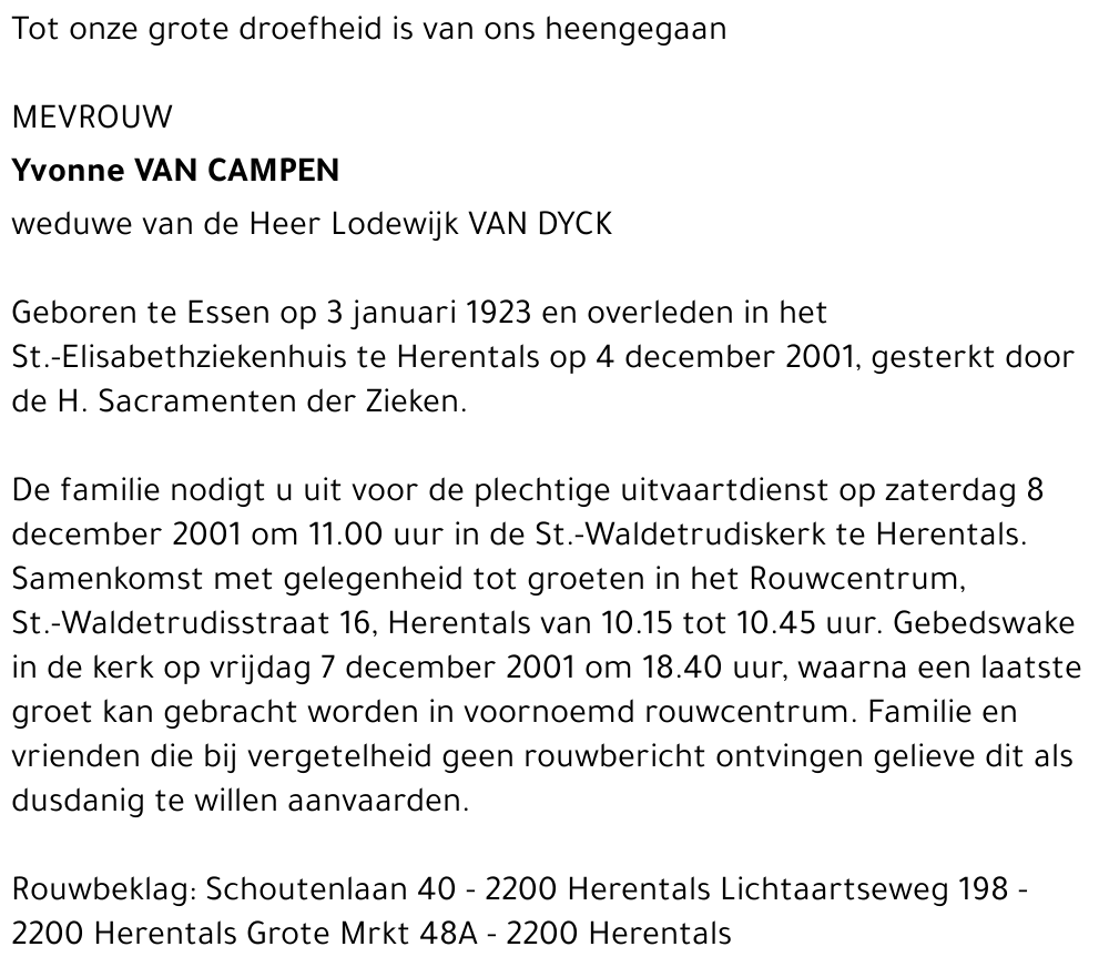 Yvonne VAN CAMPEN