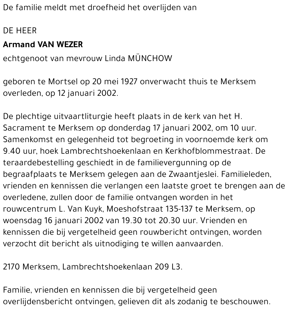 Armand Van Wezer