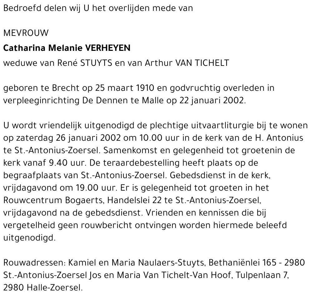 CATHARINA MELANIE VERHEYEN