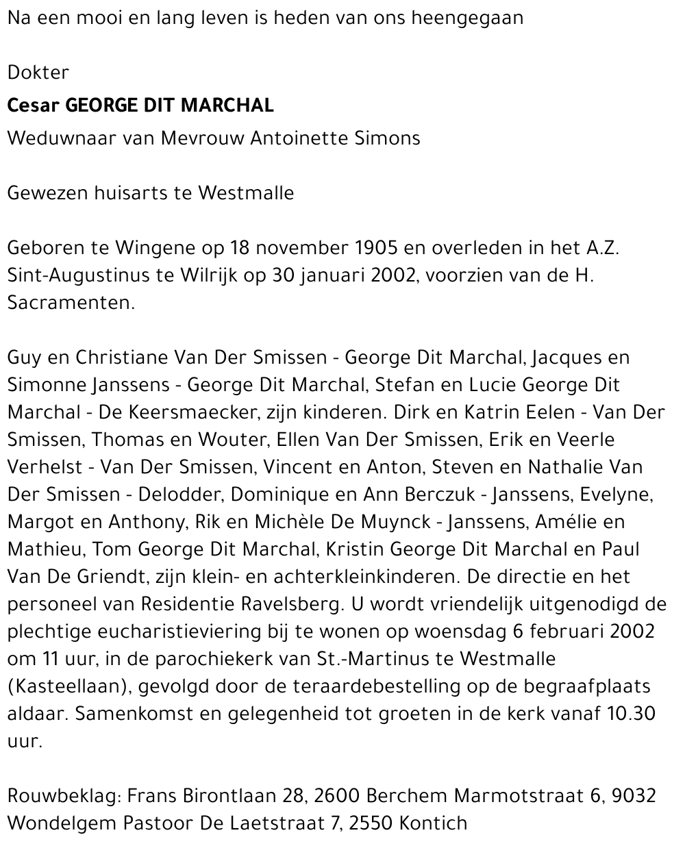 Cesar GEORGE DIT MARCHAL