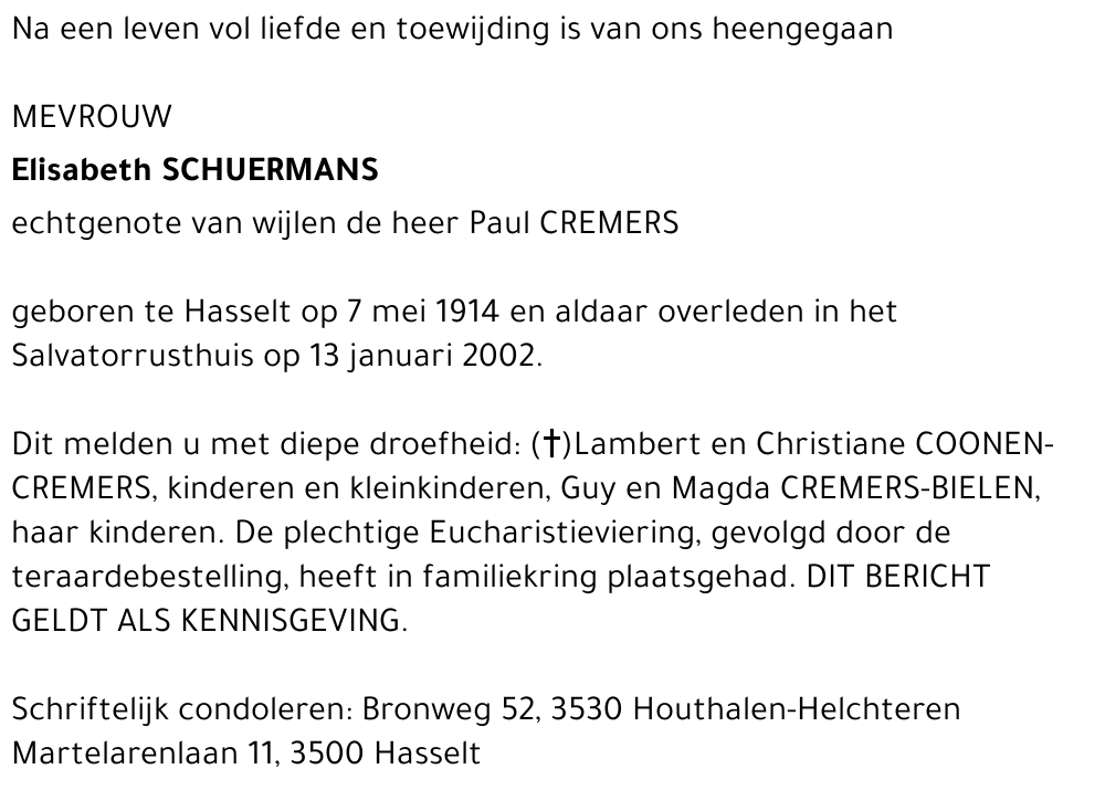 Elisabeth SCHUERMANS