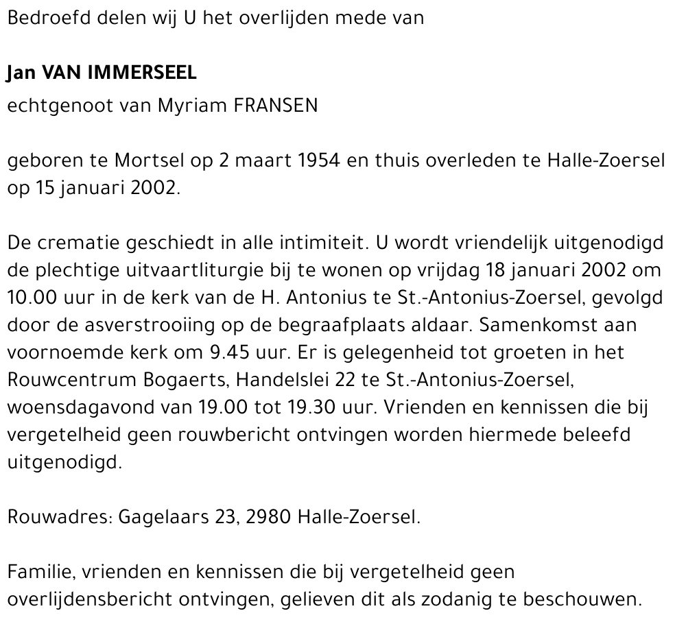 Jan Van Immerseel