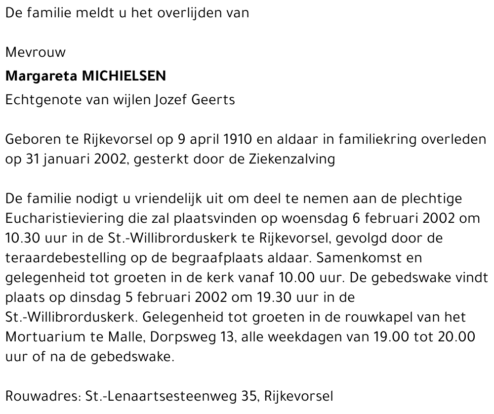 Margareta MICHIELSEN